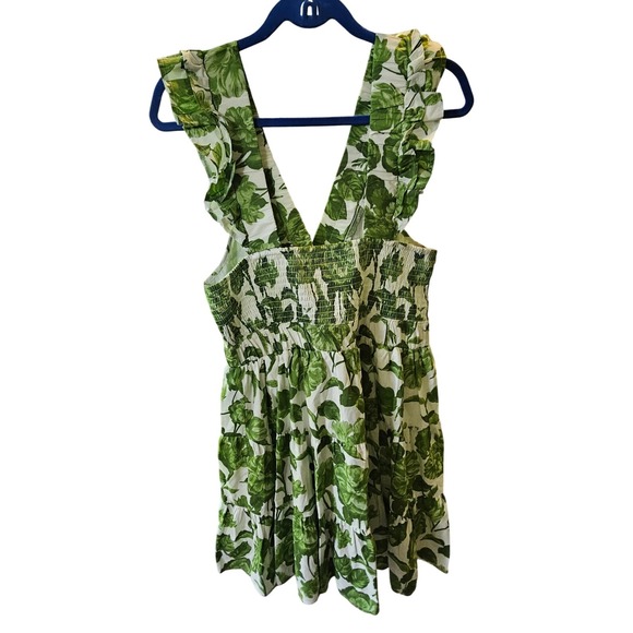 Abercrombie & Fitch Floral‎ Ruffle V Neck Dress Size Large - Picture 3 of 8